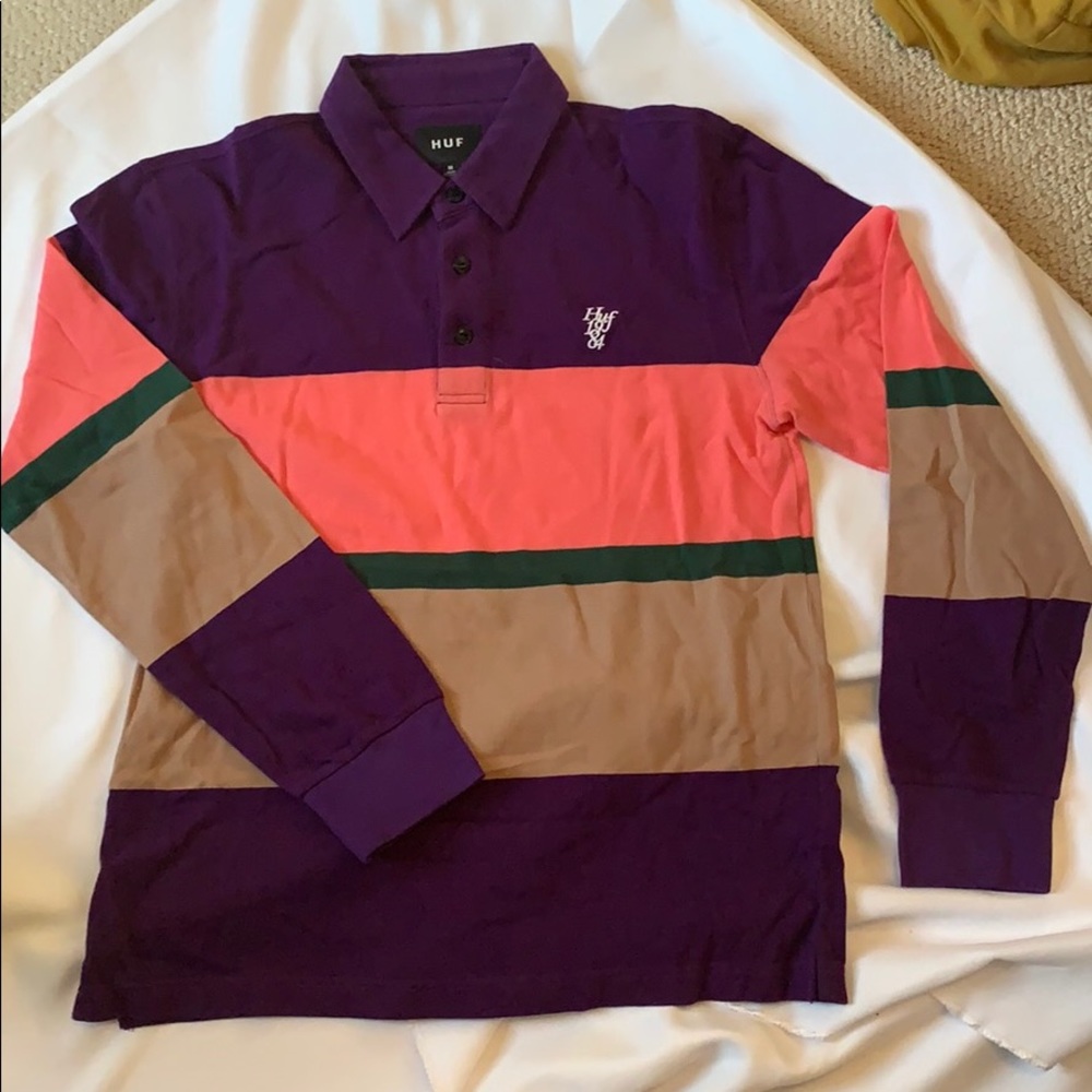 Long sleeved HUF 3button collared shirt